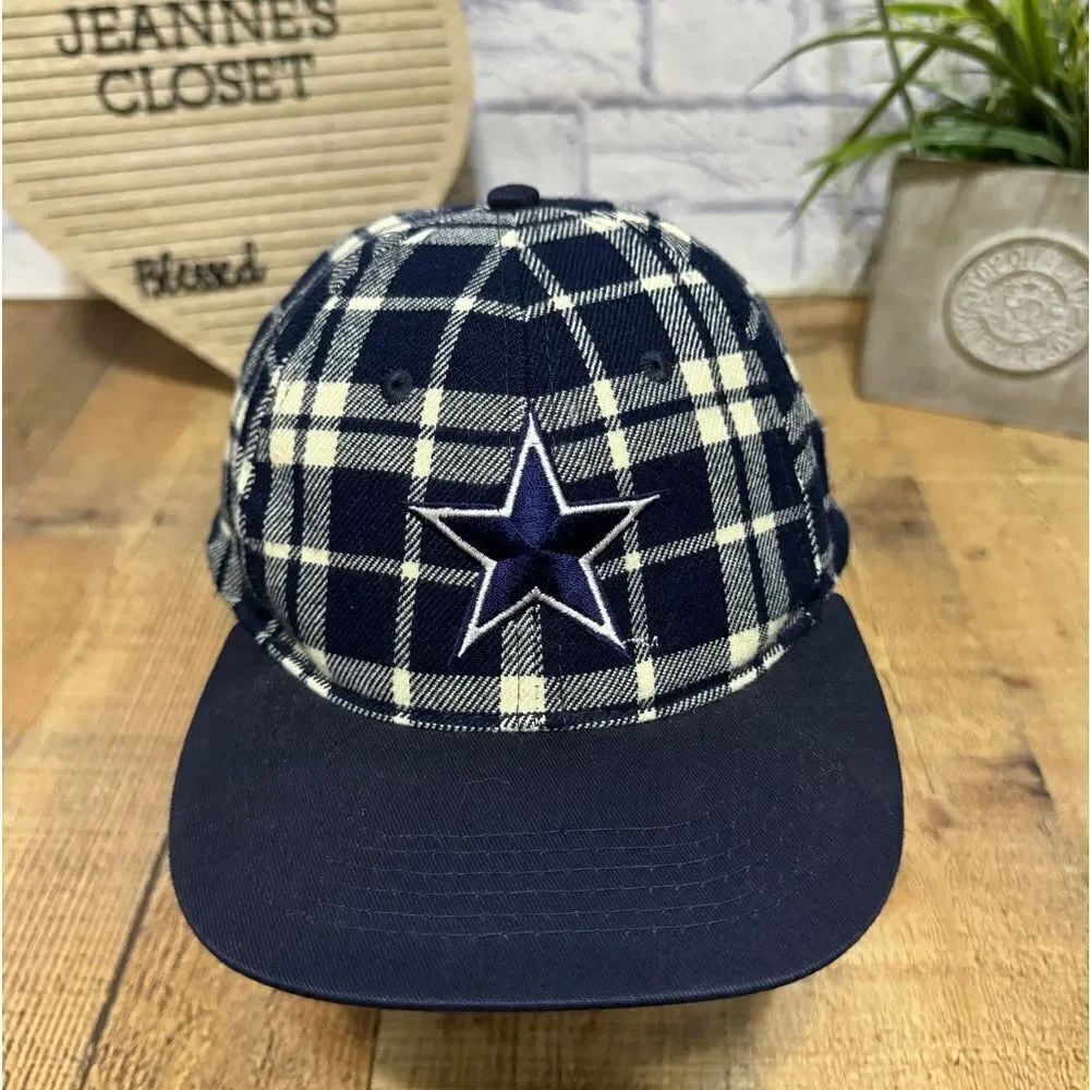 Rare Vintage Dallas Cowboys Plaid annco Snapback Hat youth